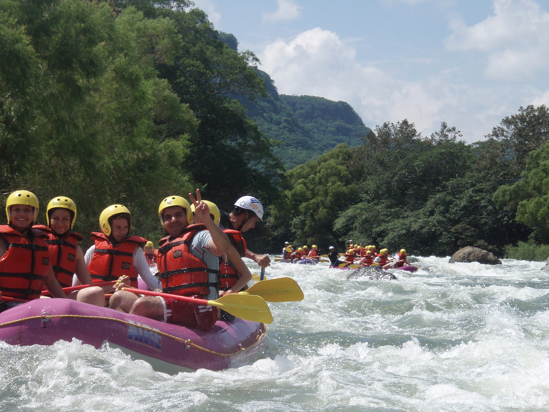 Rafting in Rio Salvaje, Jalcomulco, Veracruz, Mexico.