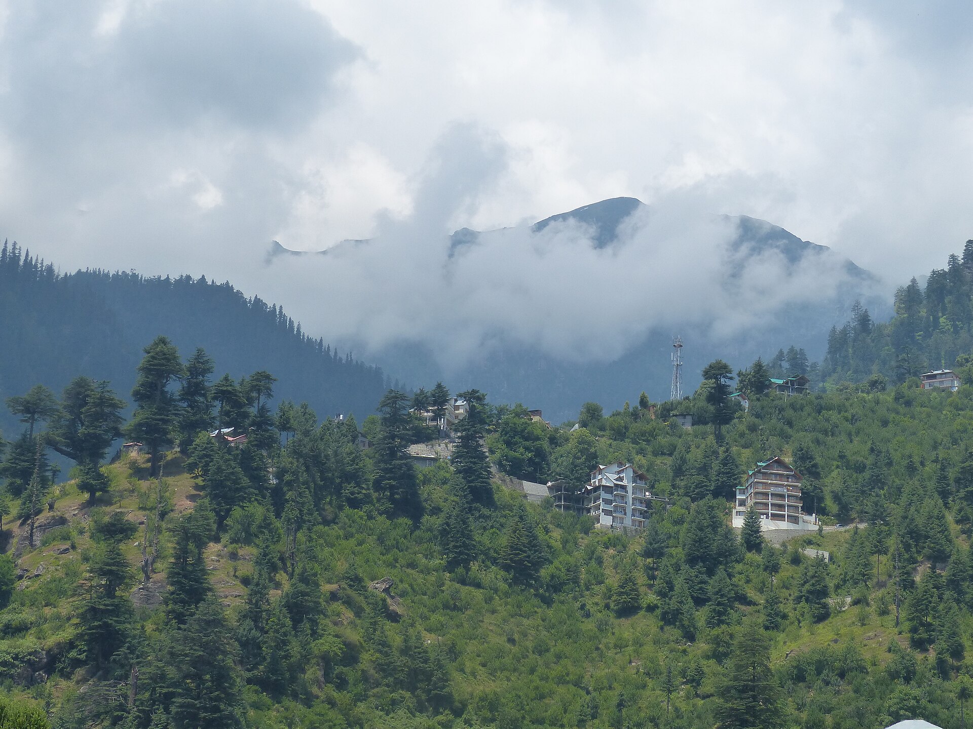 Stretching my body and waking up with this breathtaking scenic view of manali from my hotel window.